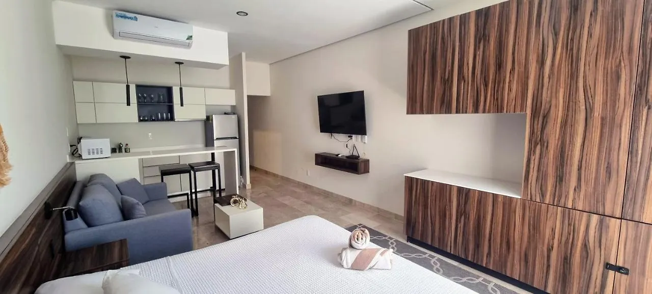 Cozy Studio Aldea Zama Tulum Wifi Alberca Apartmán